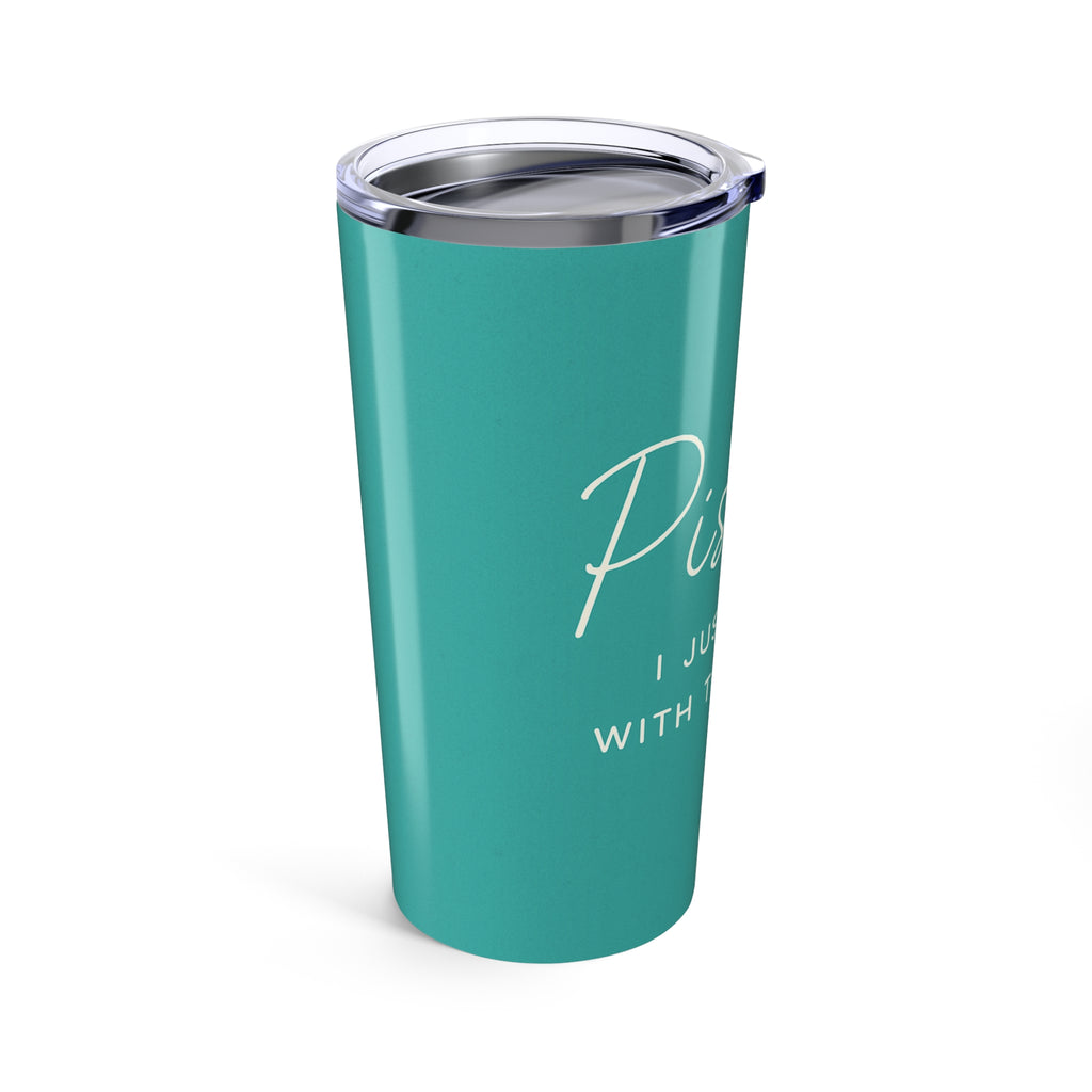 Pisces 20oz Tumbler - "I Just Go With The Flow" Zodiac Travel Cup