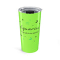 Aquarius Zodiac 20oz Tumbler — Neon Green Horoscope Travel Mug