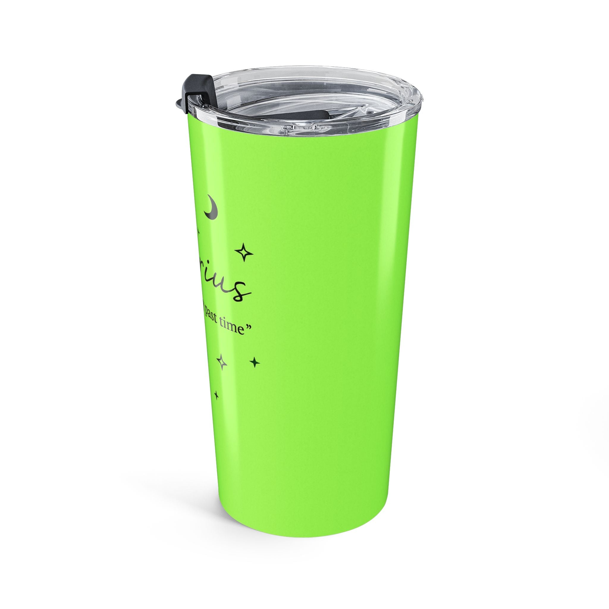 Aquarius Zodiac 20oz Tumbler — Neon Green Horoscope Travel Mug