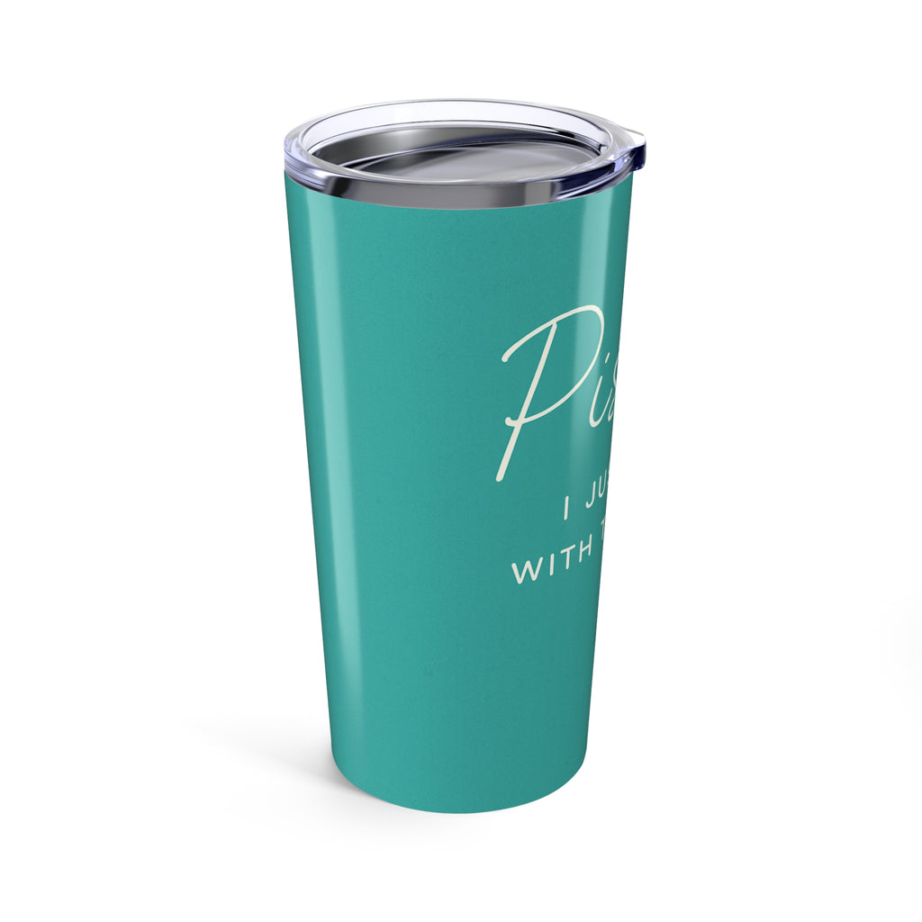 Pisces 20oz Tumbler - "I Just Go With The Flow" Zodiac Travel Cup