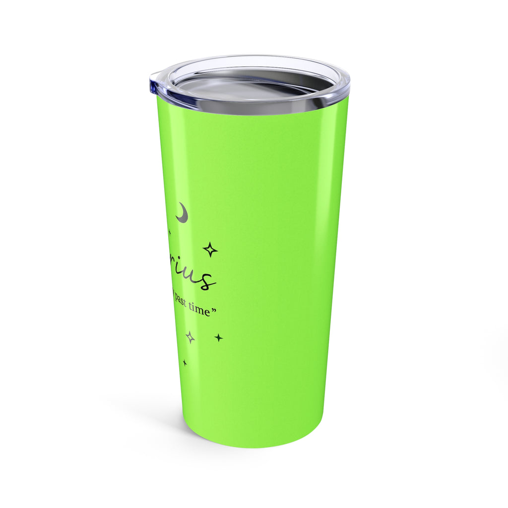 Aquarius Zodiac 20oz Tumbler — Neon Green Horoscope Travel Mug