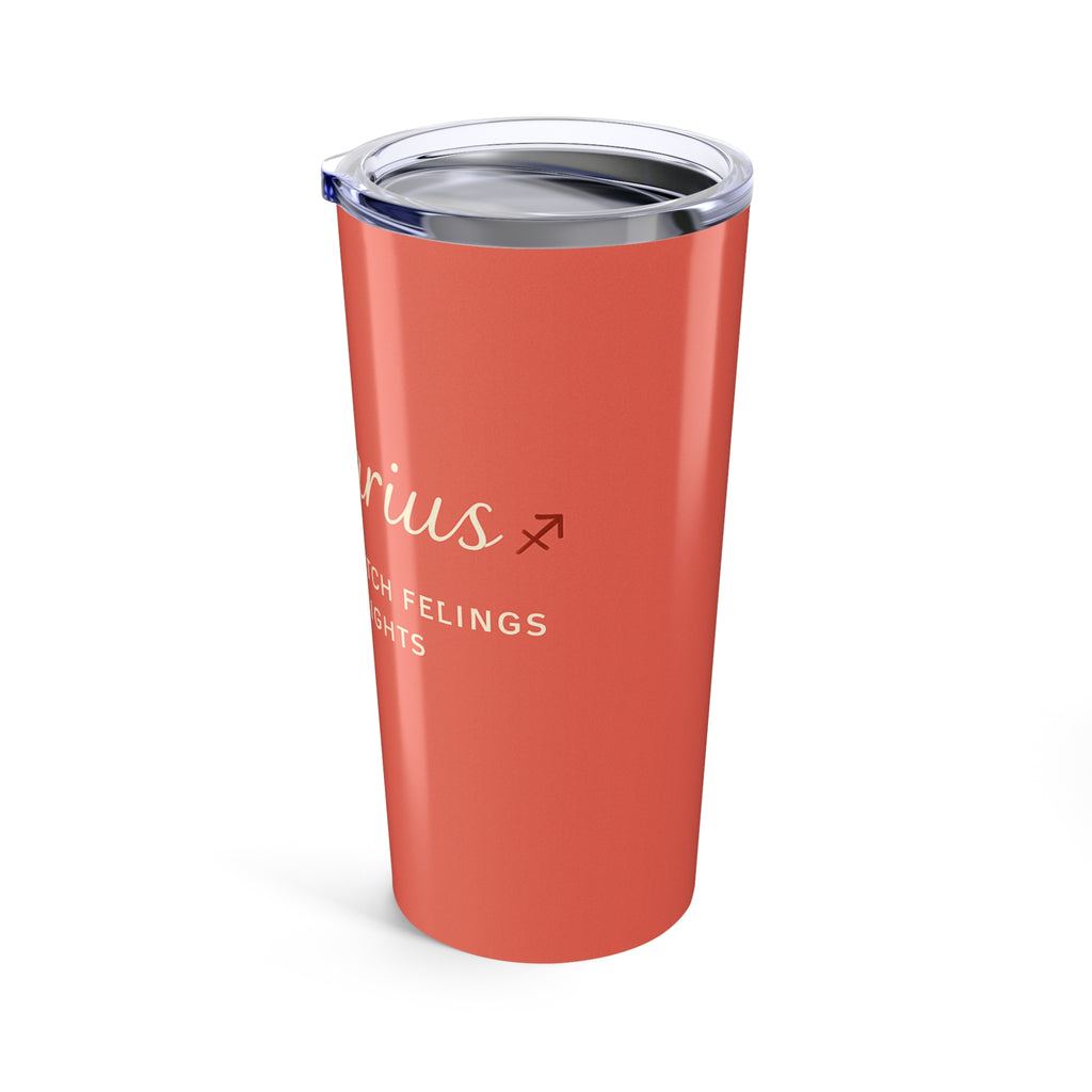 Sagittarius 20oz Tumbler – 'I Don't Catch Feelings, I Catch Flights' Travel Coffee Cup