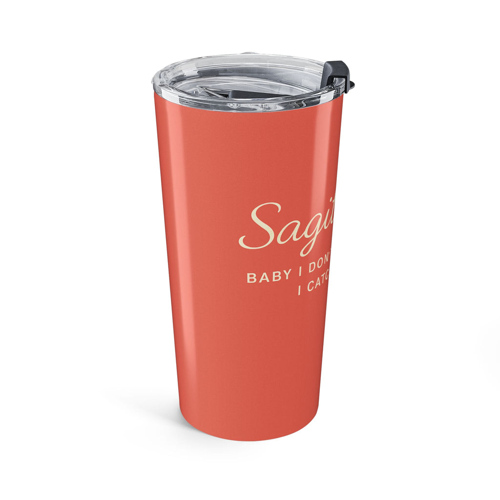 Sagittarius 20oz Tumbler – 'I Don't Catch Feelings, I Catch Flights' Travel Coffee Cup
