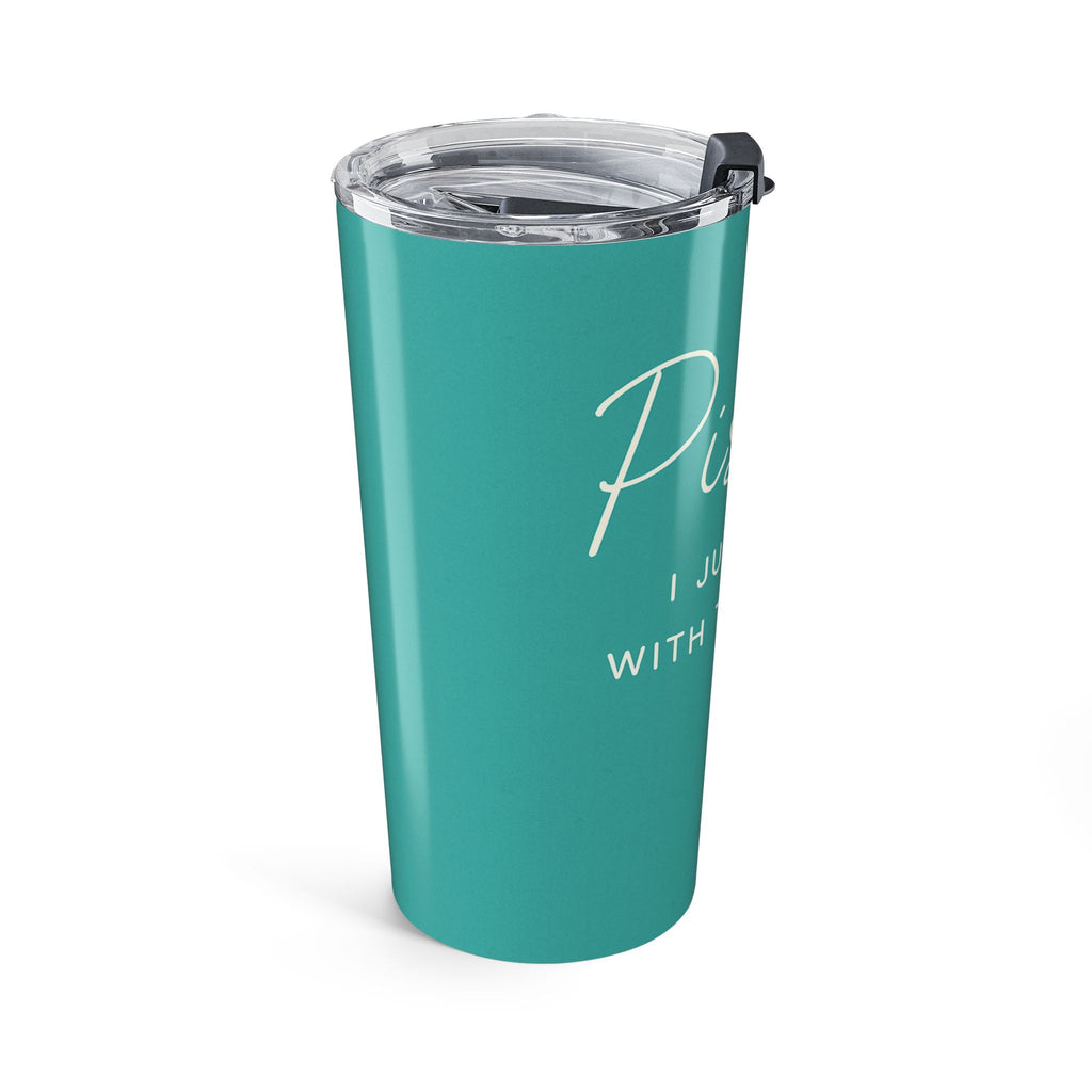 Pisces 20oz Tumbler - "I Just Go With The Flow" Zodiac Travel Cup